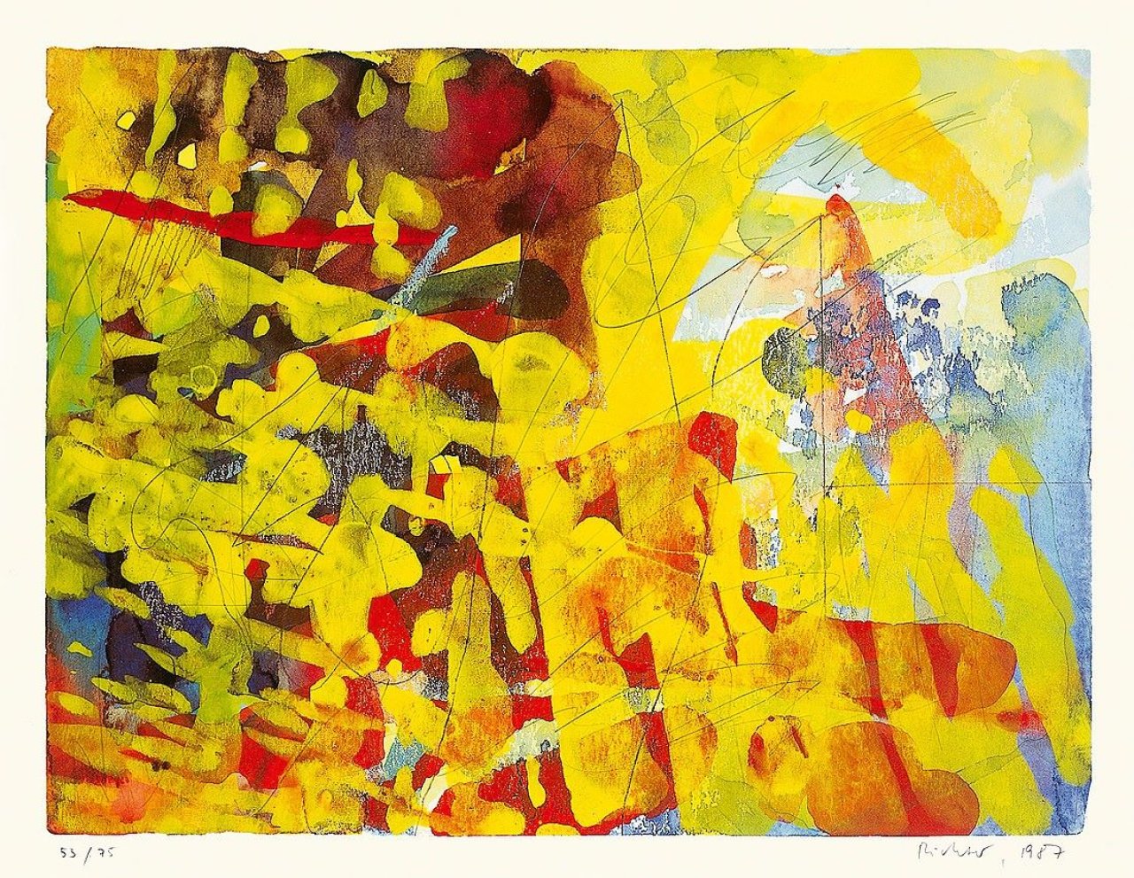 Auf diesem Bild ist das folgende Kunstwerk zu sehen: Gerhard Richter. „IBM“. 1987.