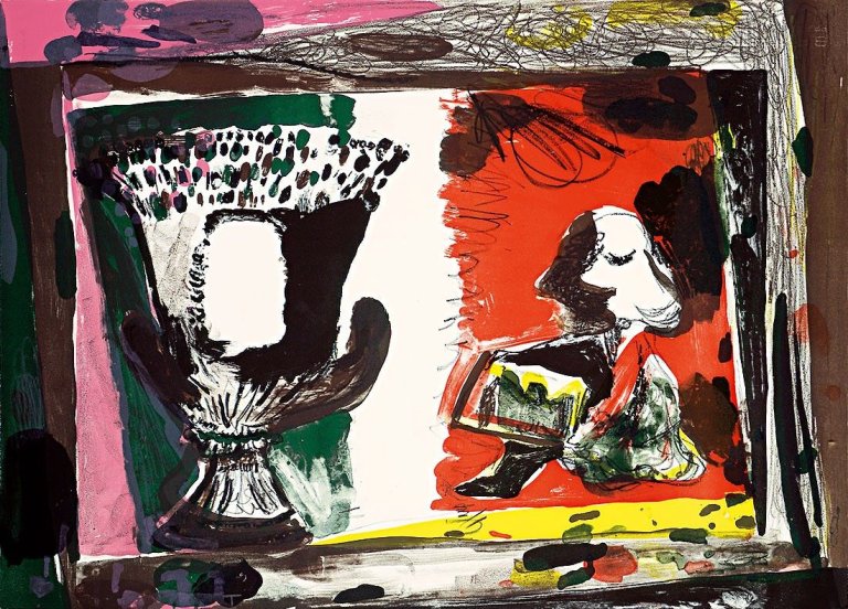 Auf diesem Bild ist das folgende Kunstwerk zu sehen:  Tal R (d.i. Tal Rosenzweig). „Ohne Titel“. 2006.