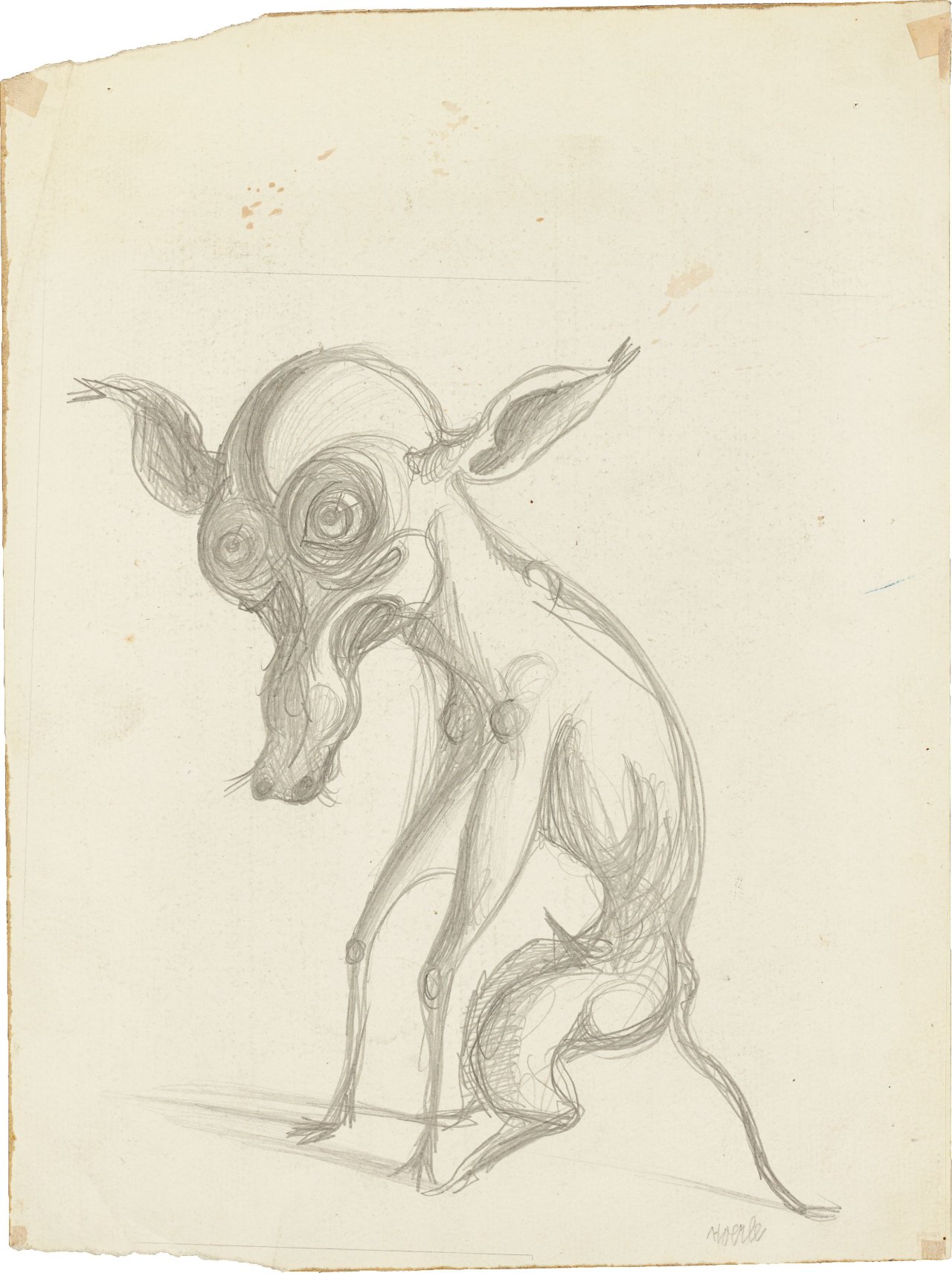 Auf diesem Bild ist das folgende Kunstwerk zu sehen: Heinrich Hoerle. „Dadahund