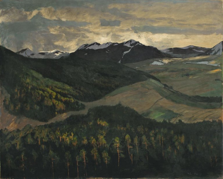 Auf diesem Bild ist das folgende Kunstwerk zu sehen: Walter Leistikow. Norwegisches Hochgebirge. 1902.