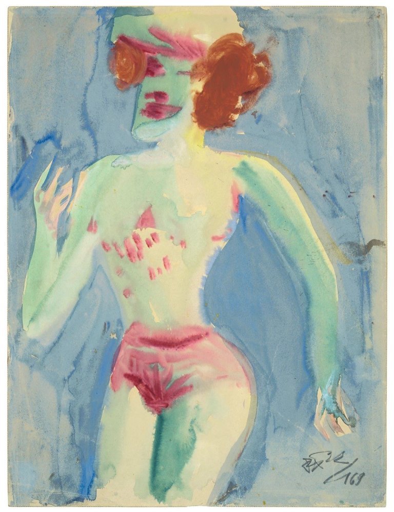 Auf diesem Bild ist das folgende Kunstwerk zu sehen: Otto Dix. „Rothaar-Artistin“. 1922.