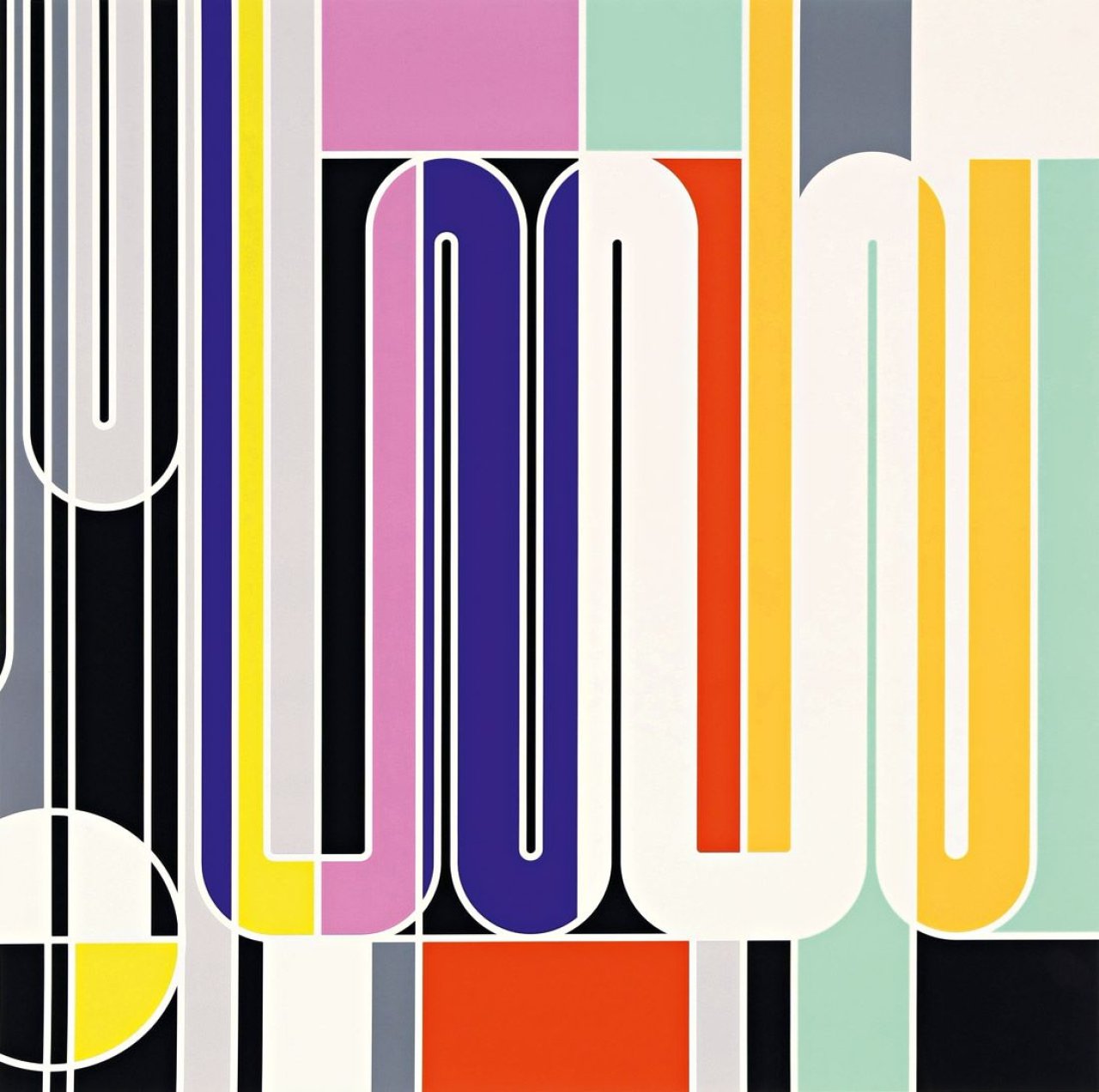 Auf diesem Bild ist das folgende Kunstwerk zu sehen: Sarah Morris. „Geigy [Clips]“. 2011.