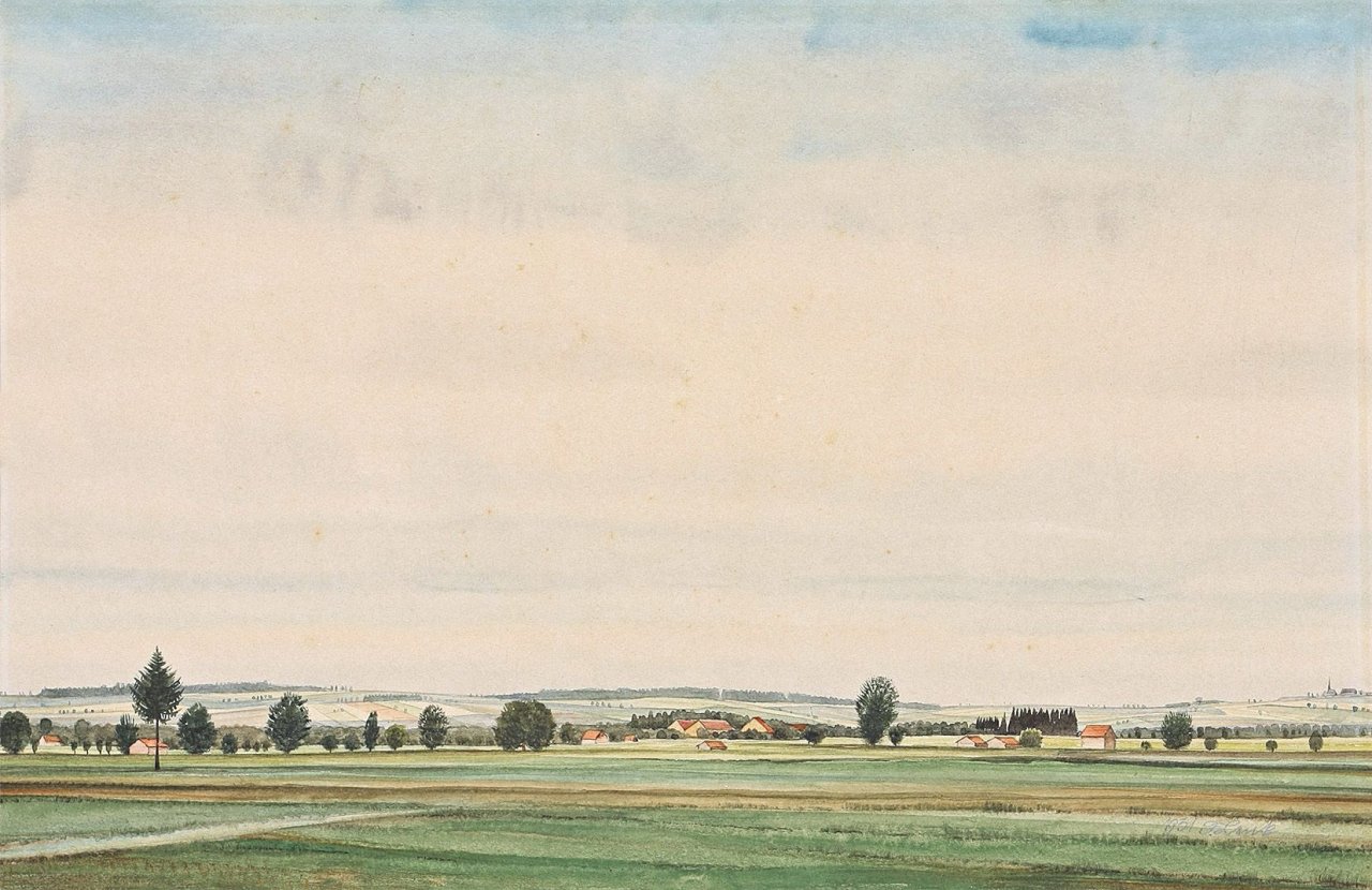 This picture shows the following artwork: Franz Lenk. Landschaft. 1931.