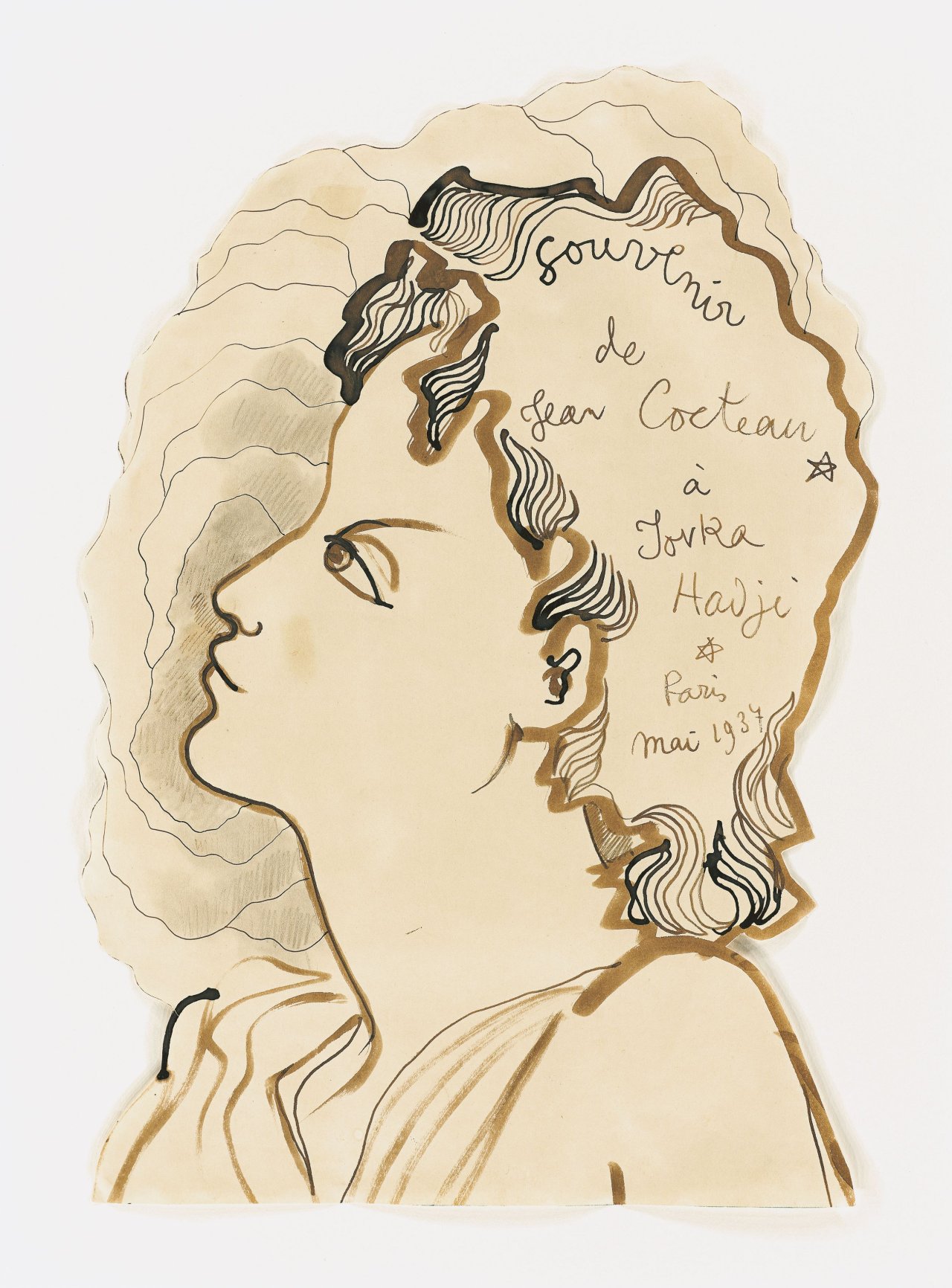 Auf diesem Bild ist das folgende Kunstwerk zu sehen: Jean Cocteau. „Autour des Chevaliers de la Table Ronde“. 1937.