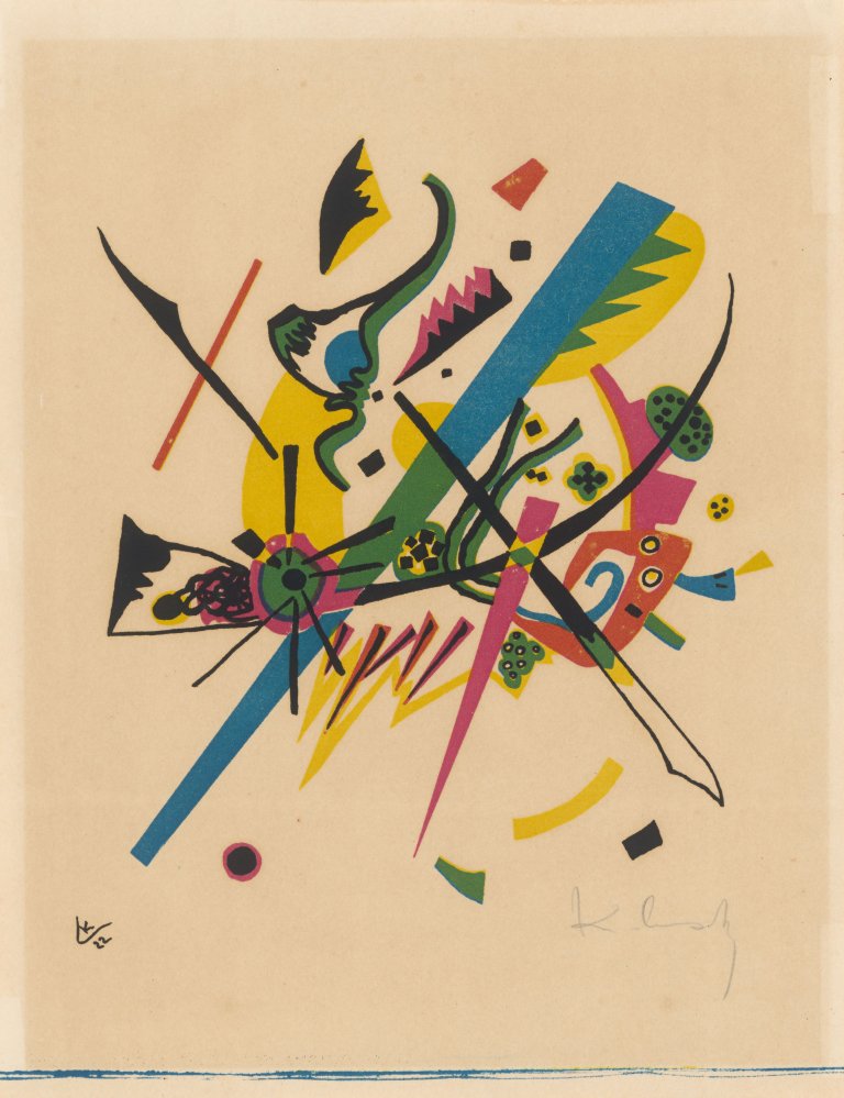 Auf diesem Bild ist das folgende Kunstwerk zu sehen: Wassily Kandinsky. „Kleine Welten I“. 1922.
