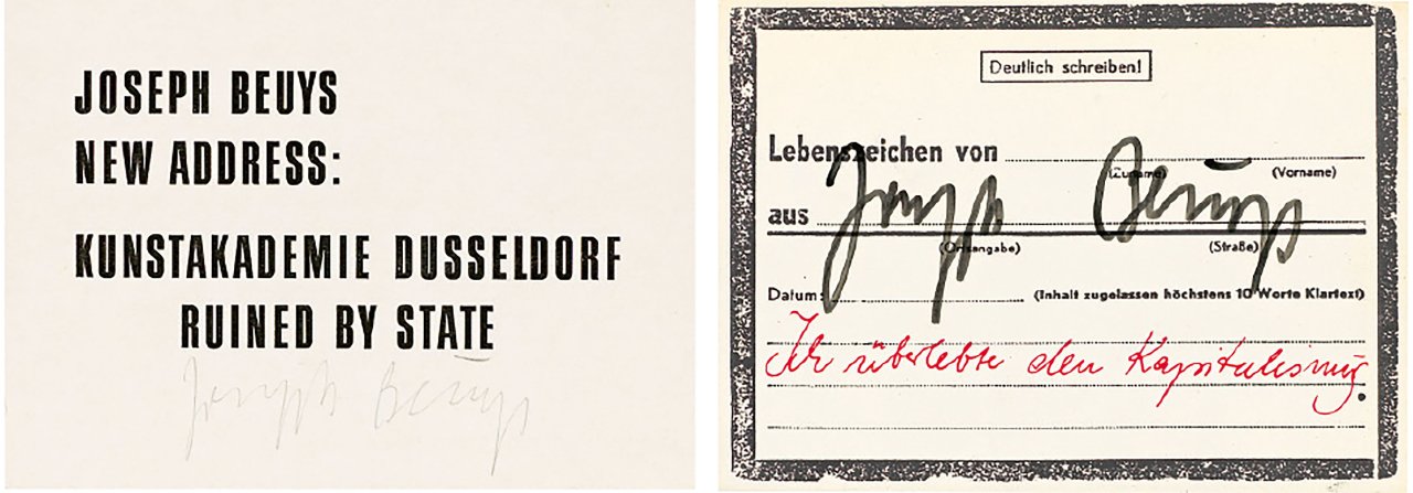 This picture shows the following artwork: Joseph Beuys. „Ruined by State“ / Lebenszeichen von Joseph Beuys. 1974 / 1984.