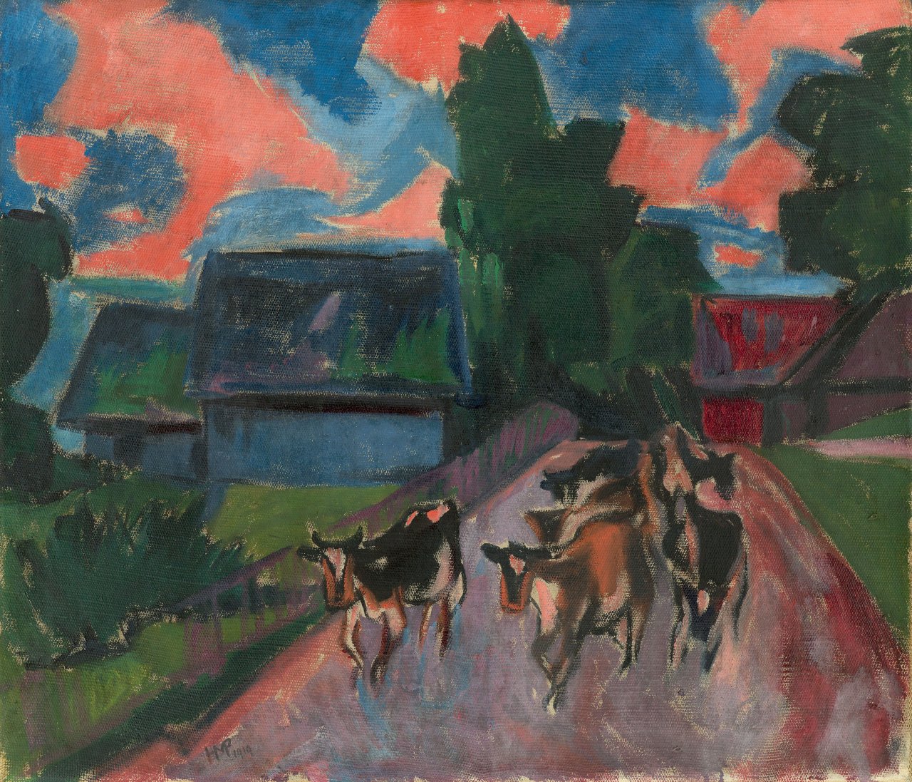 Auf diesem Bild ist das folgende Kunstwerk zu sehen: Max Pechstein. „Morgenrot“. 1919.