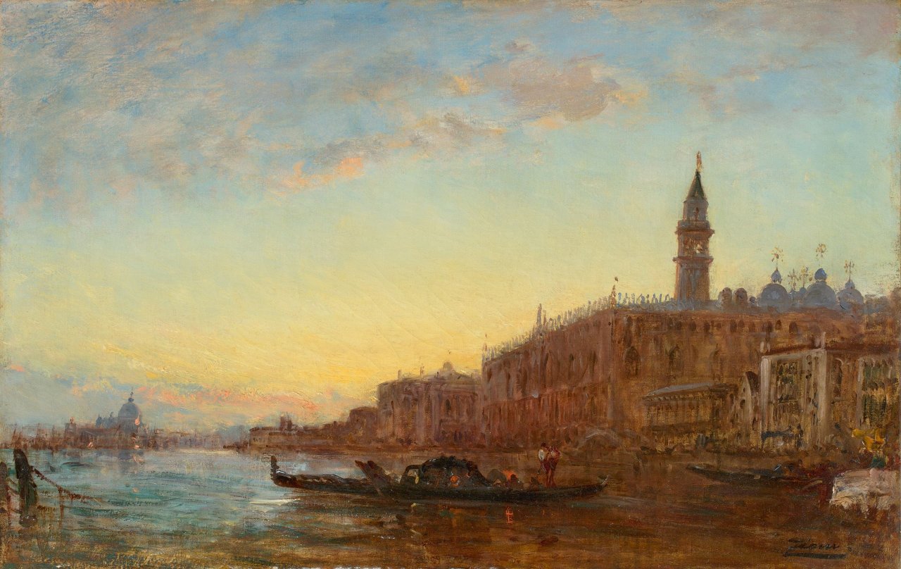 Auf diesem Bild ist das folgende Kunstwerk zu sehen: Félix Ziem. Der Canal Grande in Venedig.