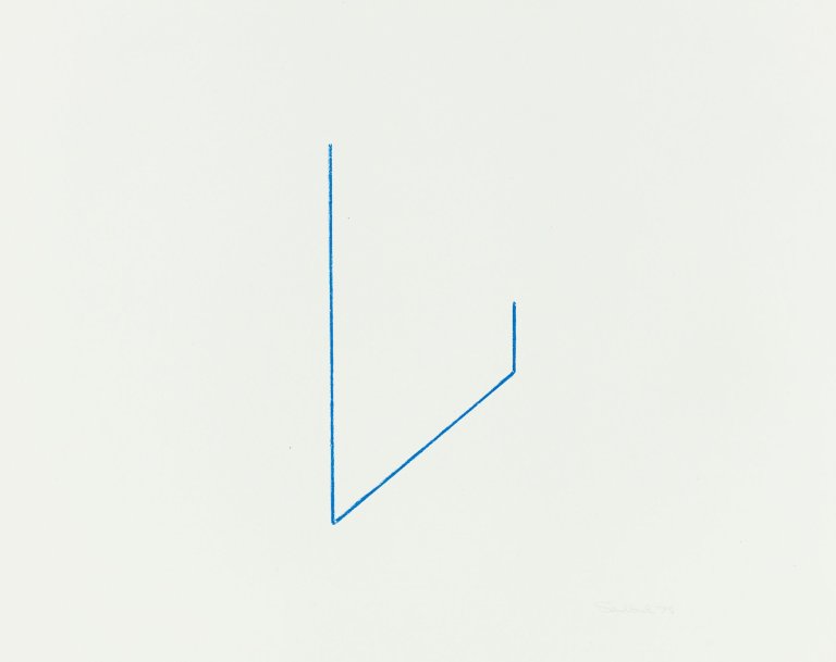Auf diesem Bild ist das folgende Kunstwerk zu sehen: Fred Sandback. „Serie von 6 Lithographien“. 1976.