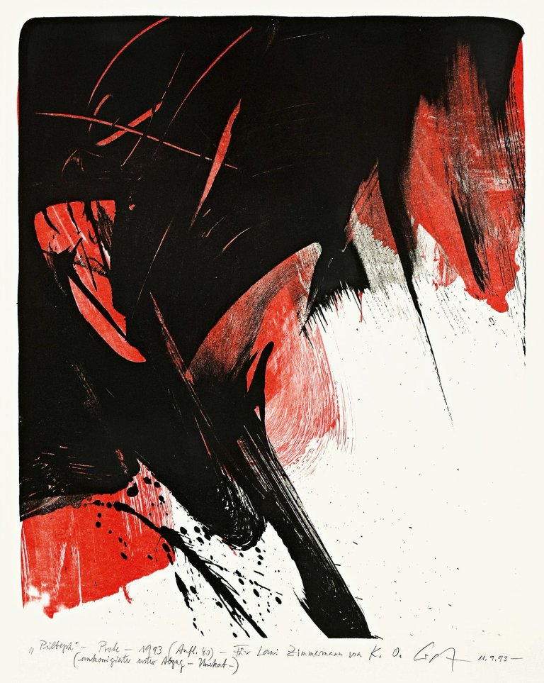 Auf diesem Bild ist das folgende Kunstwerk zu sehen: Karl Otto Götz. „Bliteph“. 1993.