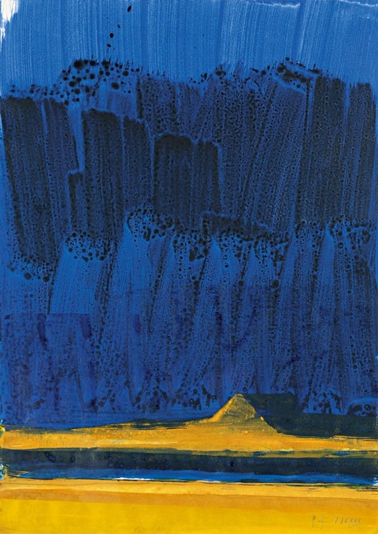 Auf diesem Bild ist das folgende Kunstwerk zu sehen: Bernd Zimmer. Ohne Titel (Landschaft). 2001.