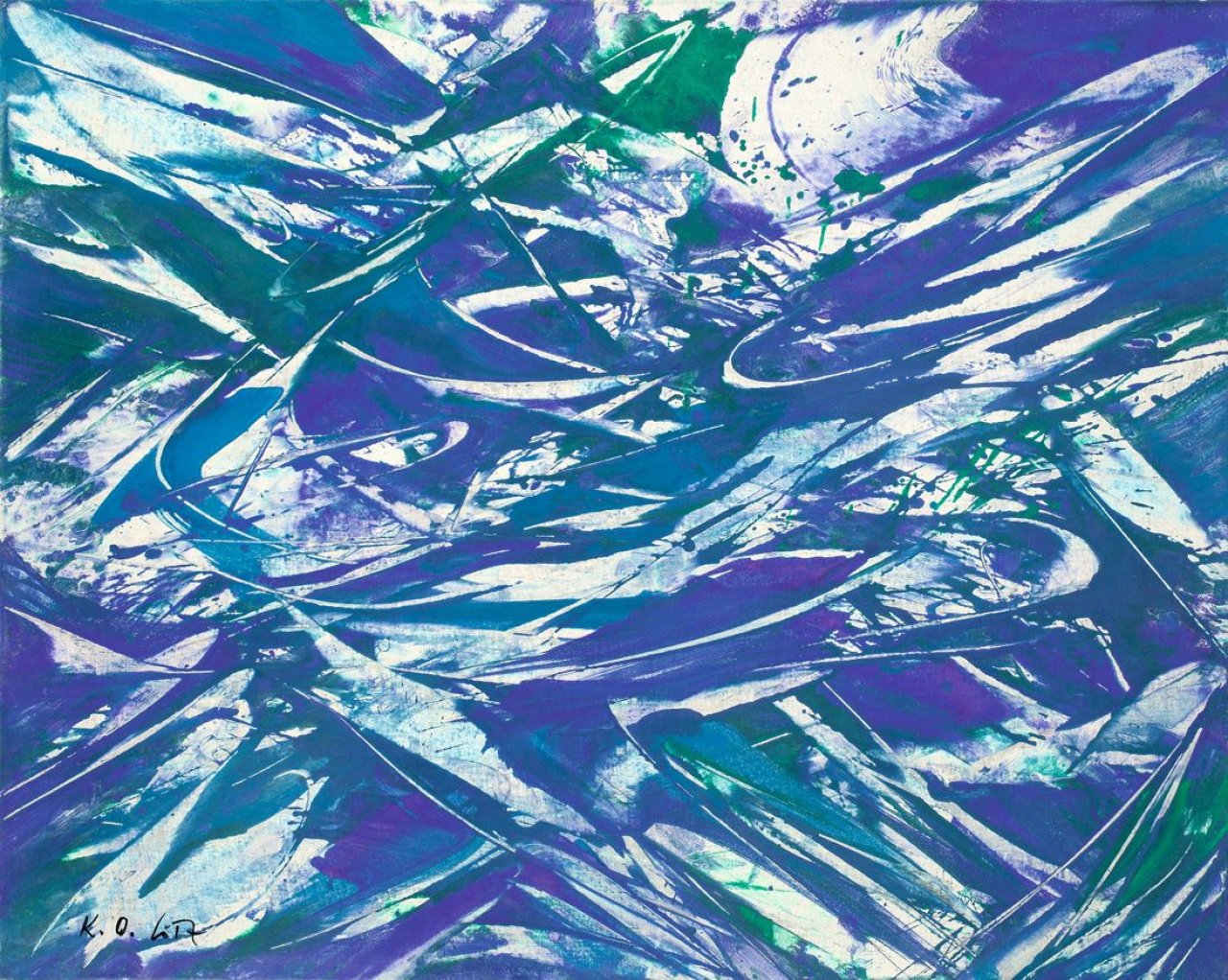 Auf diesem Bild ist das folgende Kunstwerk zu sehen: Karl Otto Götz. „Giverny – Ex III“. 1993.