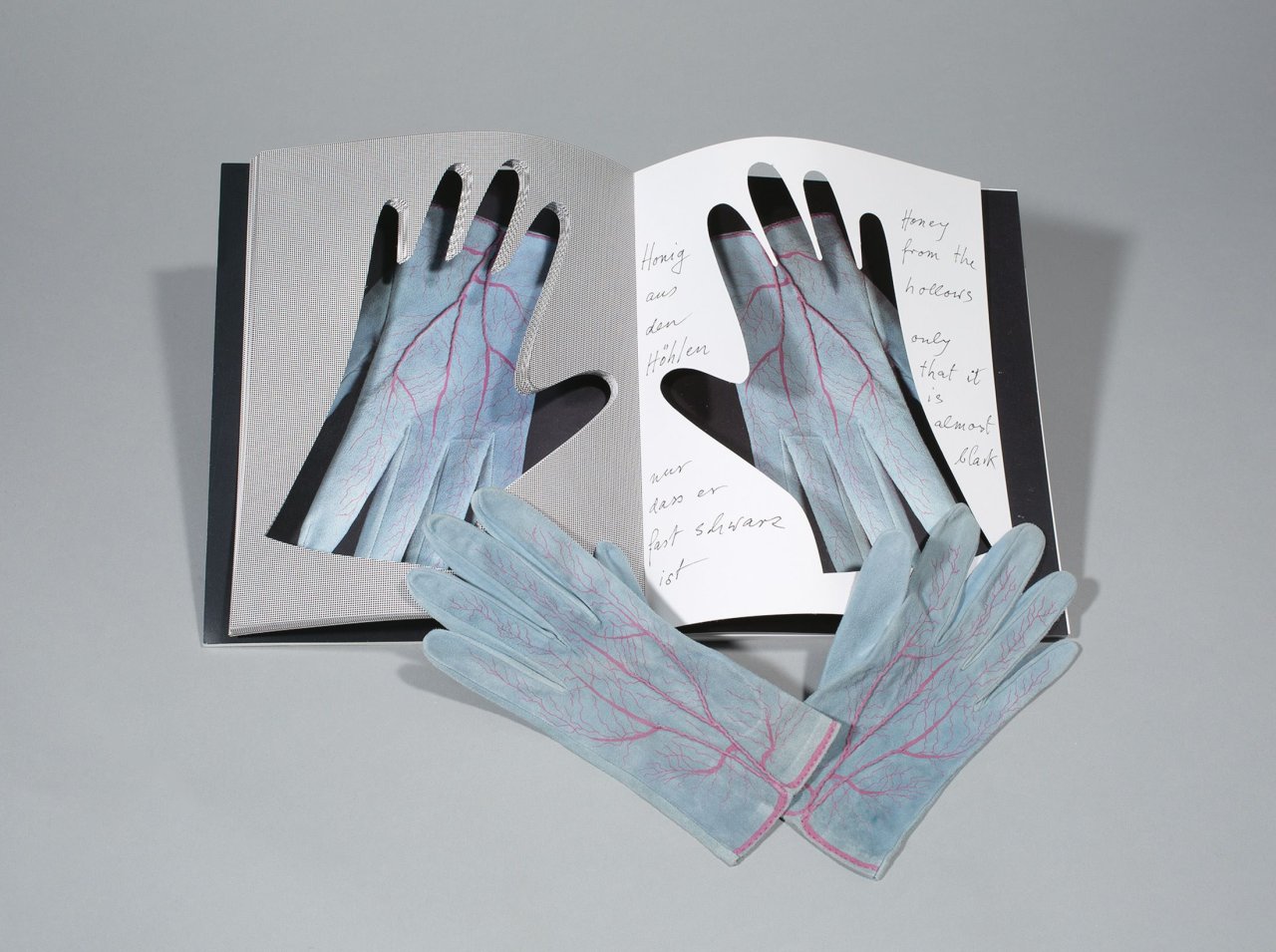 This picture shows the following artwork: Meret Oppenheim. „Handschuhpaar“. 1985.