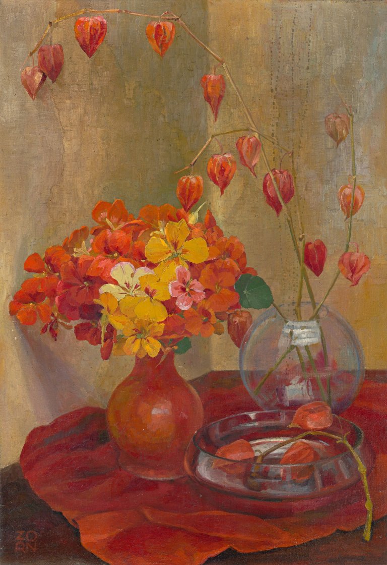 Auf diesem Bild ist das folgende Kunstwerk zu sehen: Karl Zorn. Blumenstillleben.
