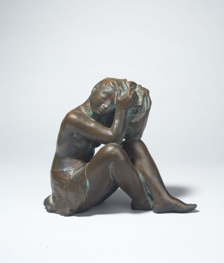 Auf diesem Bild ist das folgende Kunstwerk zu sehen: Robert Metzkes. Kleine Sitzende. 1978.