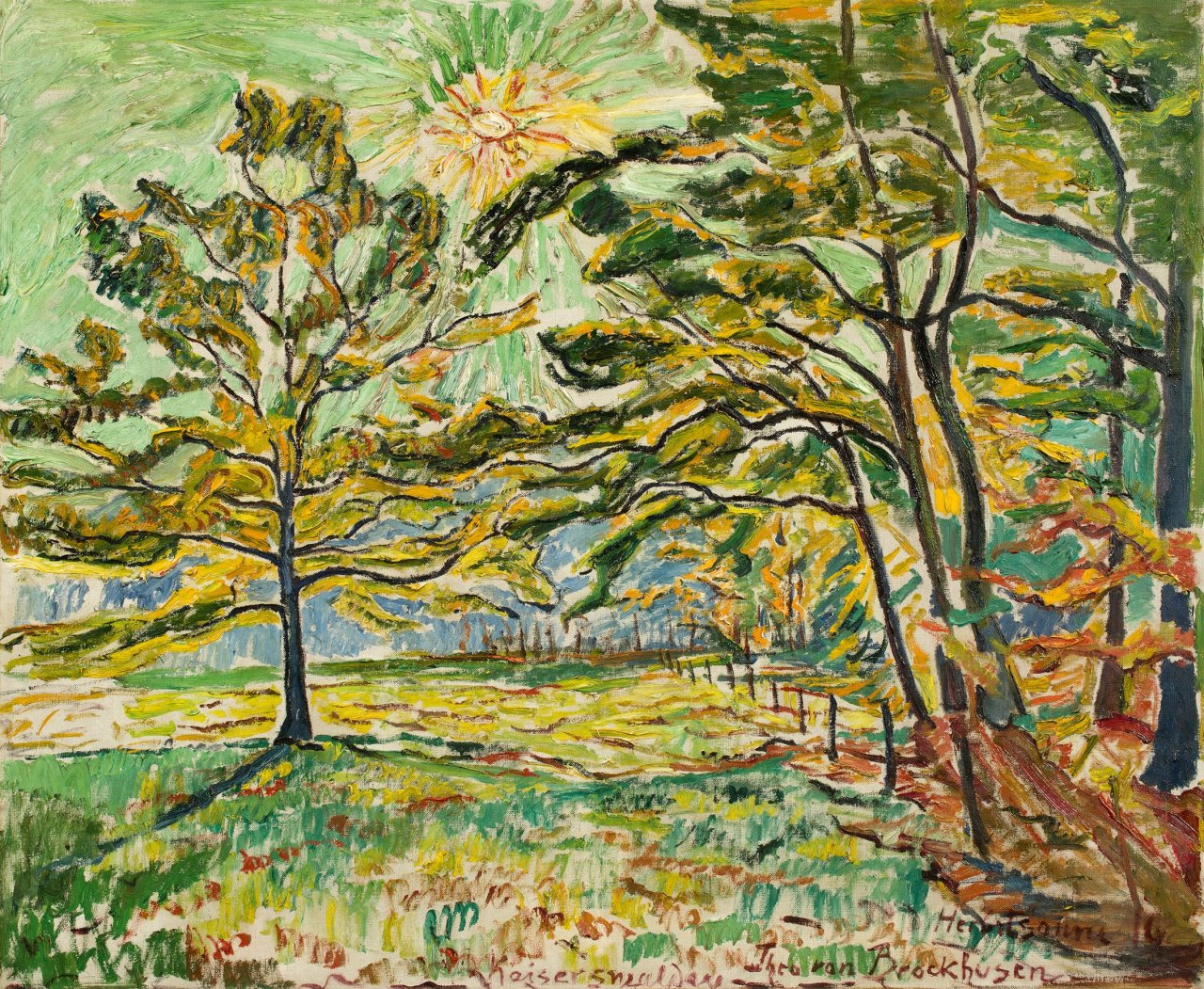 Auf diesem Bild ist das folgende Kunstwerk zu sehen: Theo von Brockhusen. „Herbstsonne“. 1916.