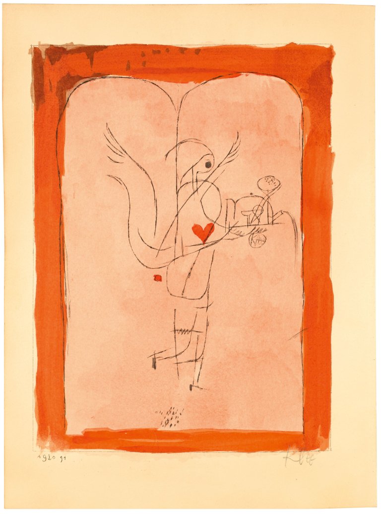 This picture shows the following artwork: Paul Klee. „Ein Genius serviert ein kleines Frühstück“. 1920.