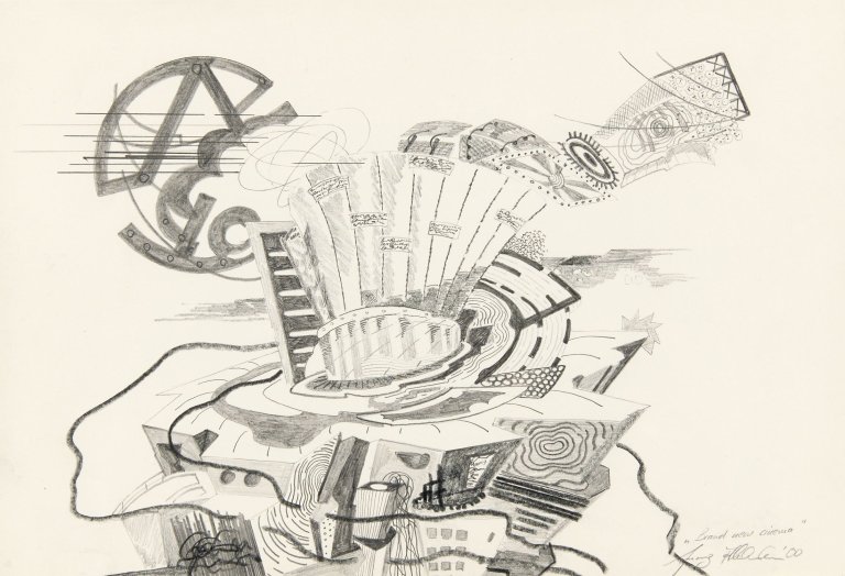 Auf diesem Bild ist das folgende Kunstwerk zu sehen: Franz Ackermann. „Brand new cinema“. 2000.