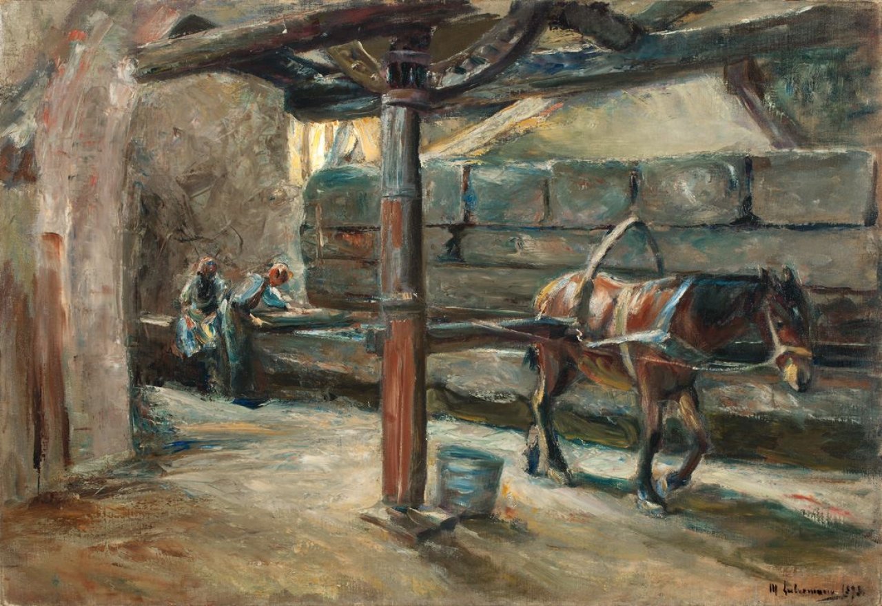 This picture shows the following artwork: Max Liebermann. „Tuchwalke in Florenz“. 1893.