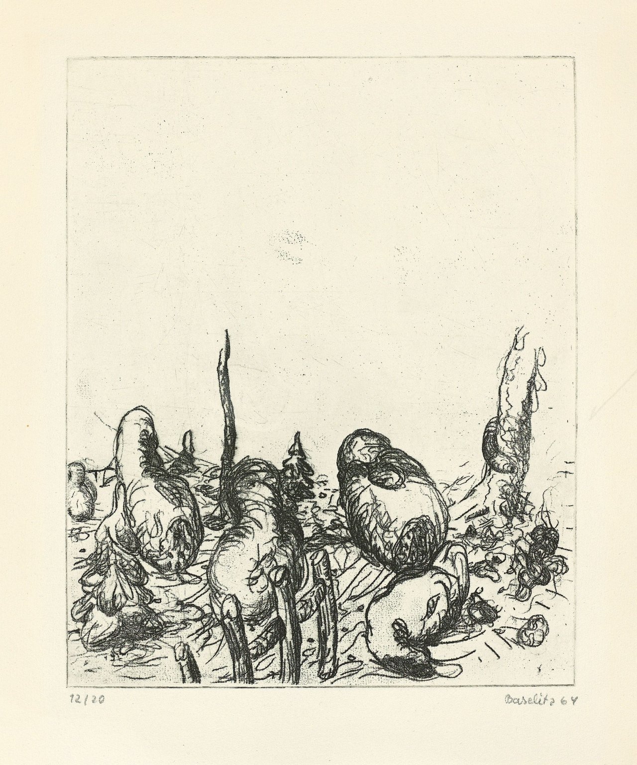 This picture shows the following artwork: Georg Baselitz. „Ohne Titel“. 1964.