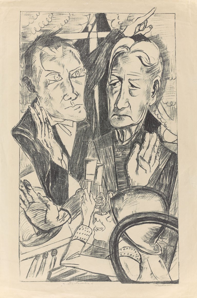 Auf diesem Bild ist das folgende Kunstwerk zu sehen: Max Beckmann. „Die Familie“. 1919.