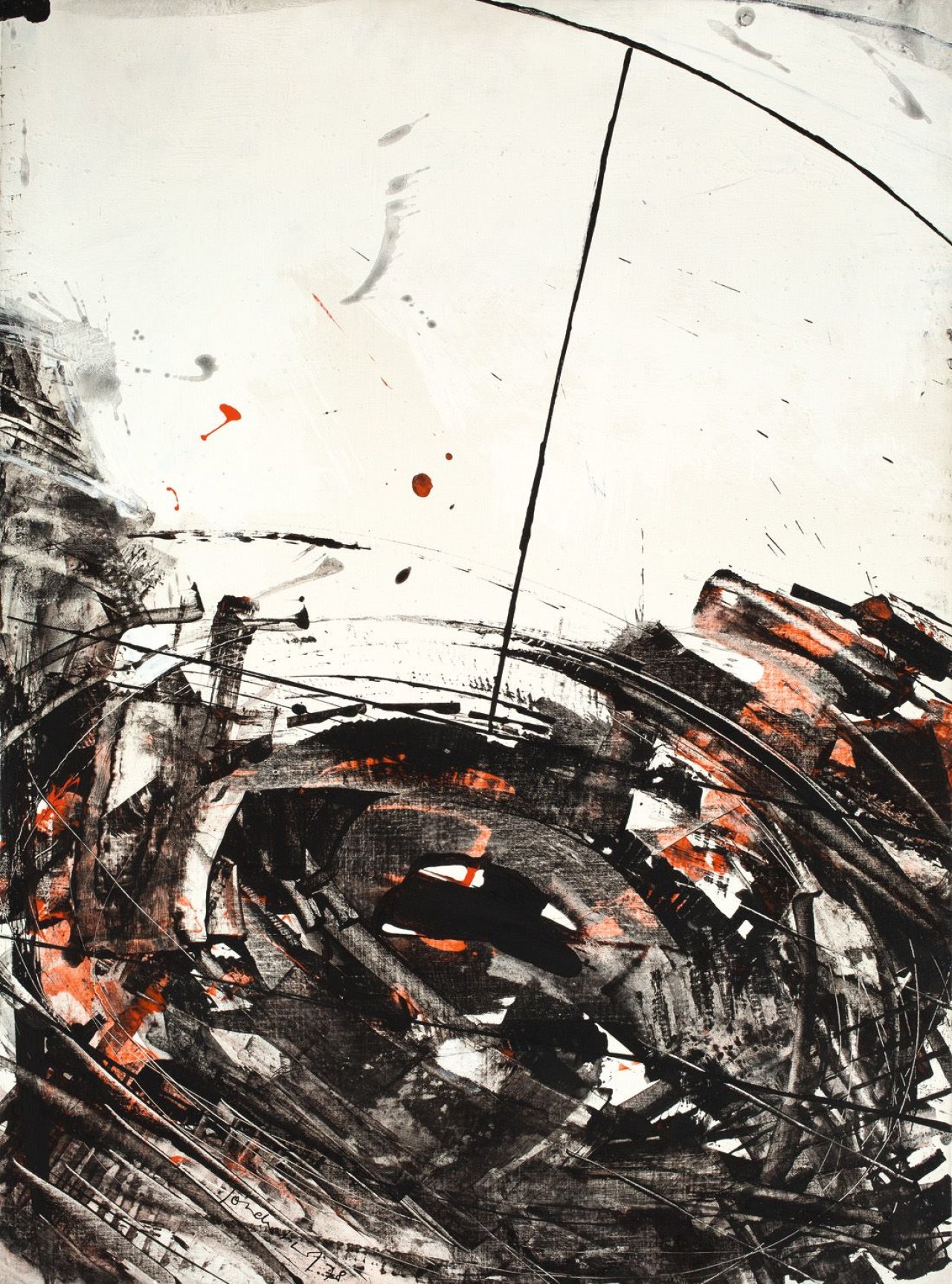 Auf diesem Bild ist das folgende Kunstwerk zu sehen: K.R.H. Sonderborg. „17.X.78, 21.36 h - 22.15 h“. 1978.