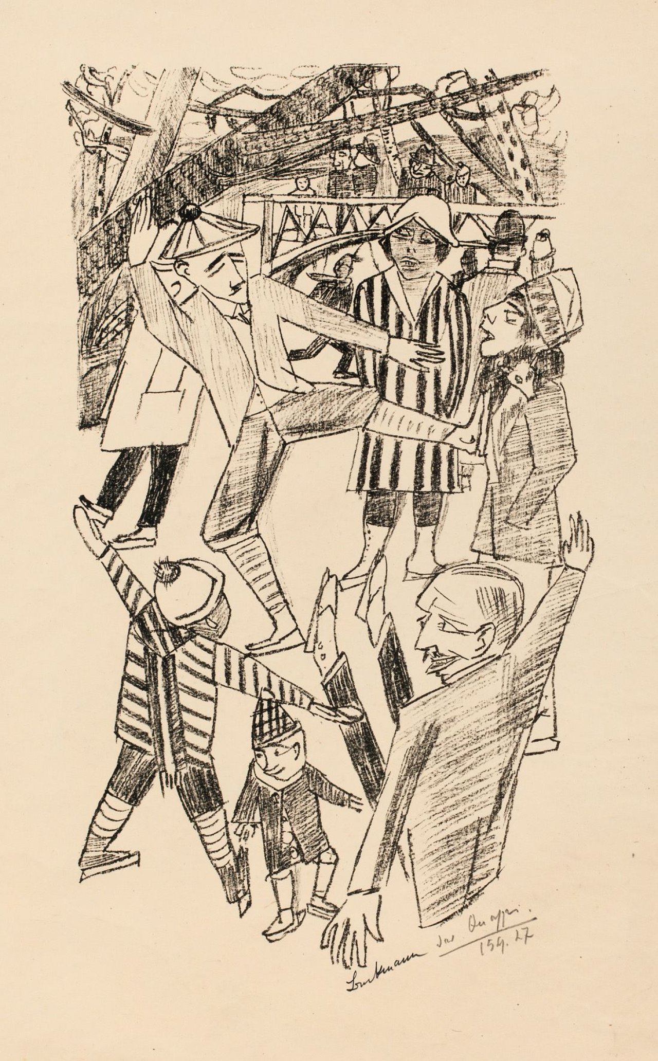 Auf diesem Bild ist das folgende Kunstwerk zu sehen: Max Beckmann. „Eislauf“. 1922.