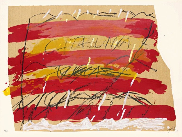 Auf diesem Bild ist das folgende Kunstwerk zu sehen: Antoni Tàpies. Aus: „Berlin Suite“. 1974.