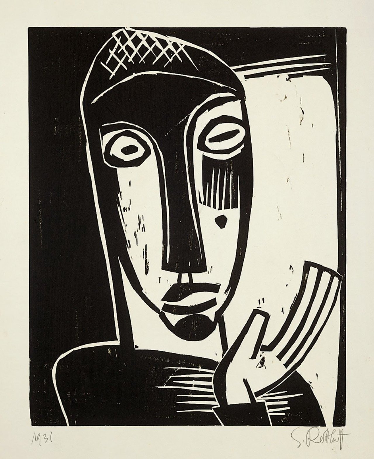 Auf diesem Bild ist das folgende Kunstwerk zu sehen: Karl Schmidt-Rottluff. „Große Prophetin“. 1919.