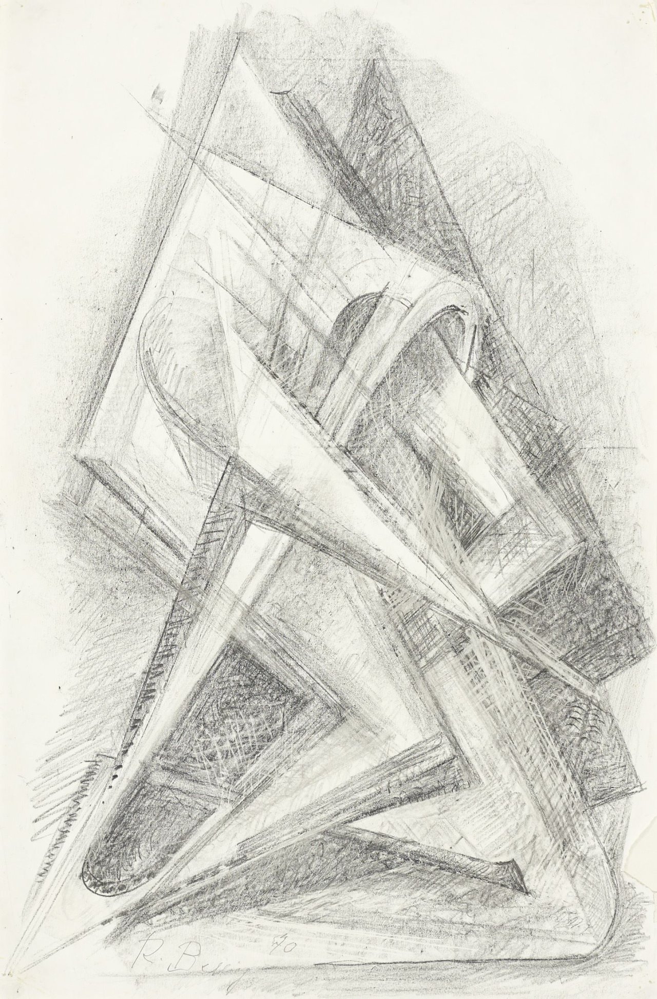 Auf diesem Bild ist das folgende Kunstwerk zu sehen: Rudolf Belling. Ohne Titel. 1970.