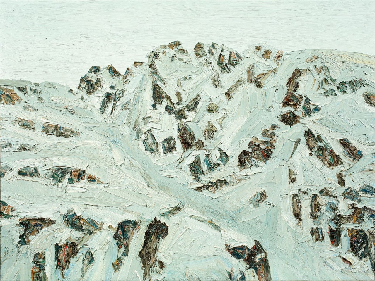 Auf diesem Bild ist das folgende Kunstwerk zu sehen: Ralph Fleck. „Alpenstück 25/III“. 1989.