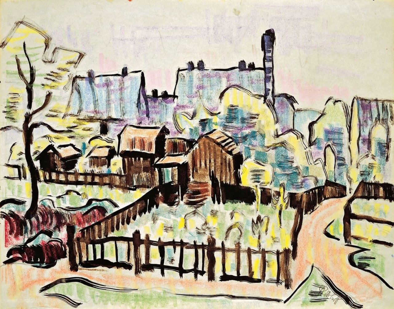 Auf diesem Bild ist das folgende Kunstwerk zu sehen: Karl Schmidt-Rottluff. Garten. 1940er Jahre.