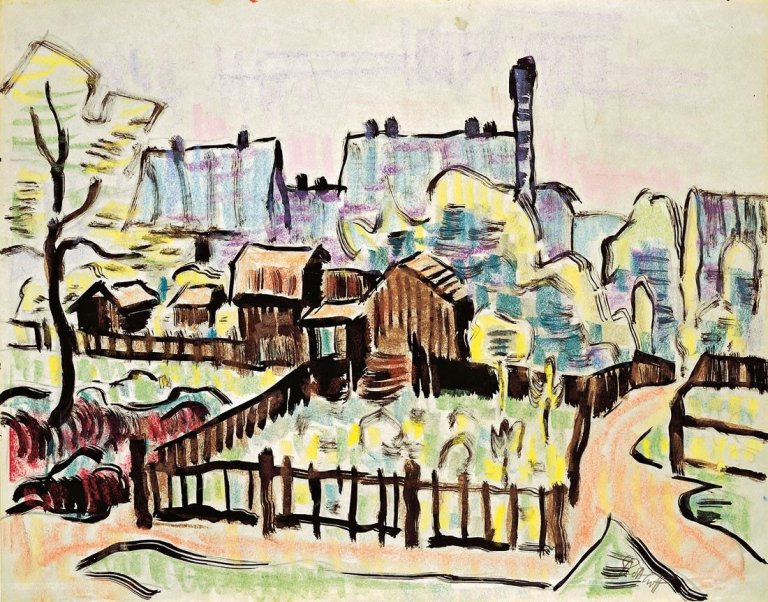 Auf diesem Bild ist das folgende Kunstwerk zu sehen: Karl Schmidt-Rottluff. Garten. 1940er Jahre.