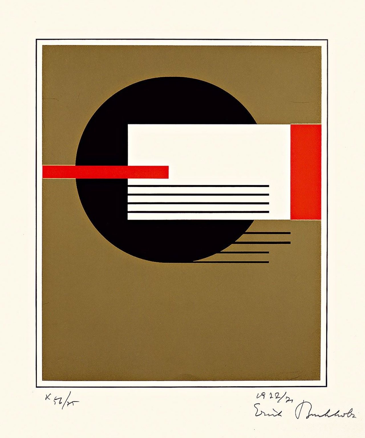 Auf diesem Bild ist das folgende Kunstwerk zu sehen: Erich Buchholz. Ohne Titel / Aus: „12 Holzschnitte“. 1971/1986.