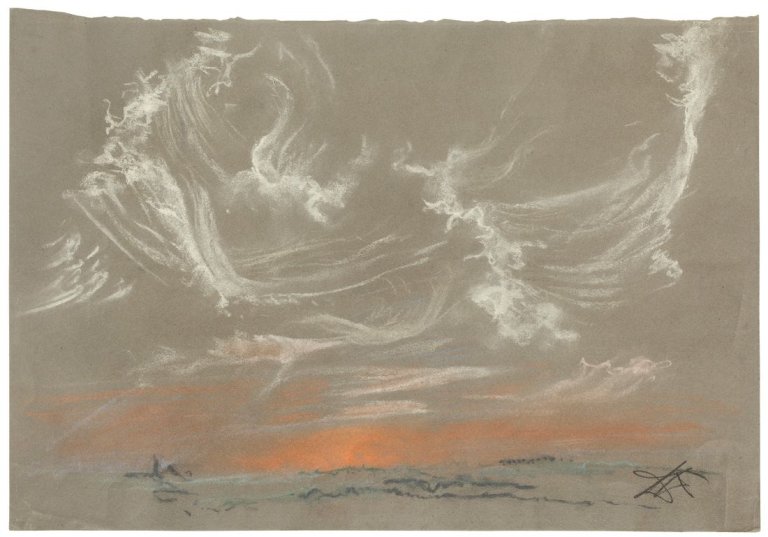 Auf diesem Bild ist das folgende Kunstwerk zu sehen: Otto Dix. „Windwolke“. Um 1912.