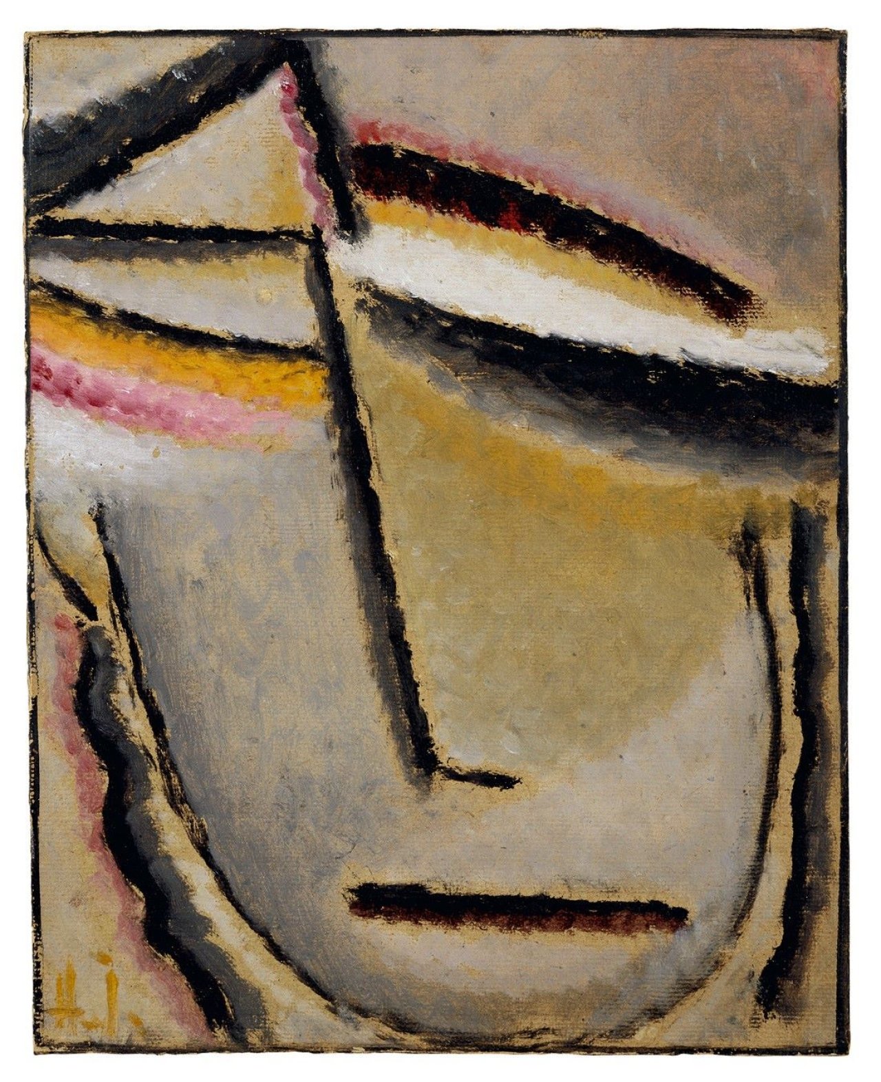 Auf diesem Bild ist das folgende Kunstwerk zu sehen: Alexej von Jawlensky. „Abstrakter Kopf“. Um 1927.