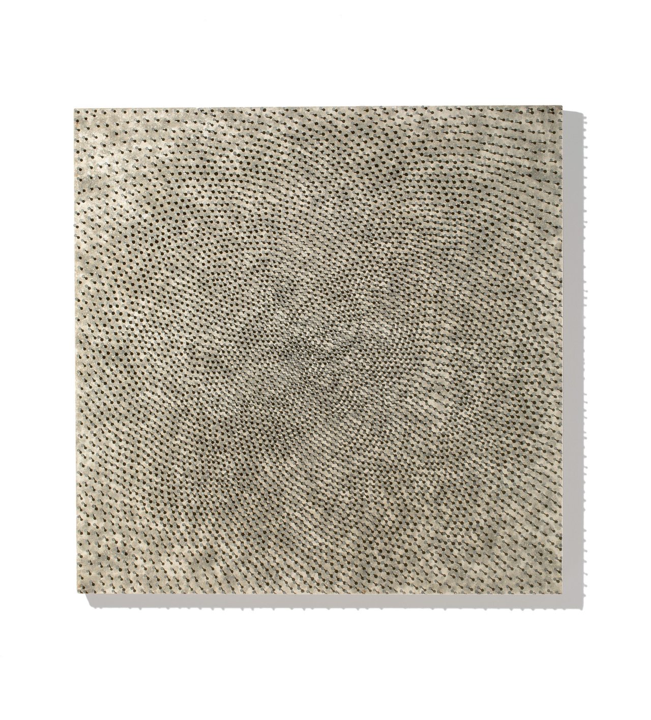 Auf diesem Bild ist das folgende Kunstwerk zu sehen: Günther Uecker. „Interferenzen“. 1985.