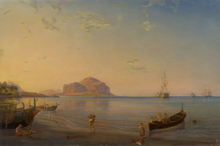 Auf diesem Bild ist das folgende Kunstwerk zu sehen: Friedrich Thöming. Palermo. 1853.