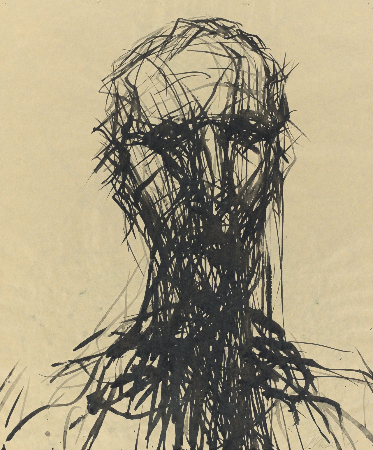 Auf diesem Bild ist das folgende Kunstwerk zu sehen: Max Uhlig. „Kopf“. 1988.