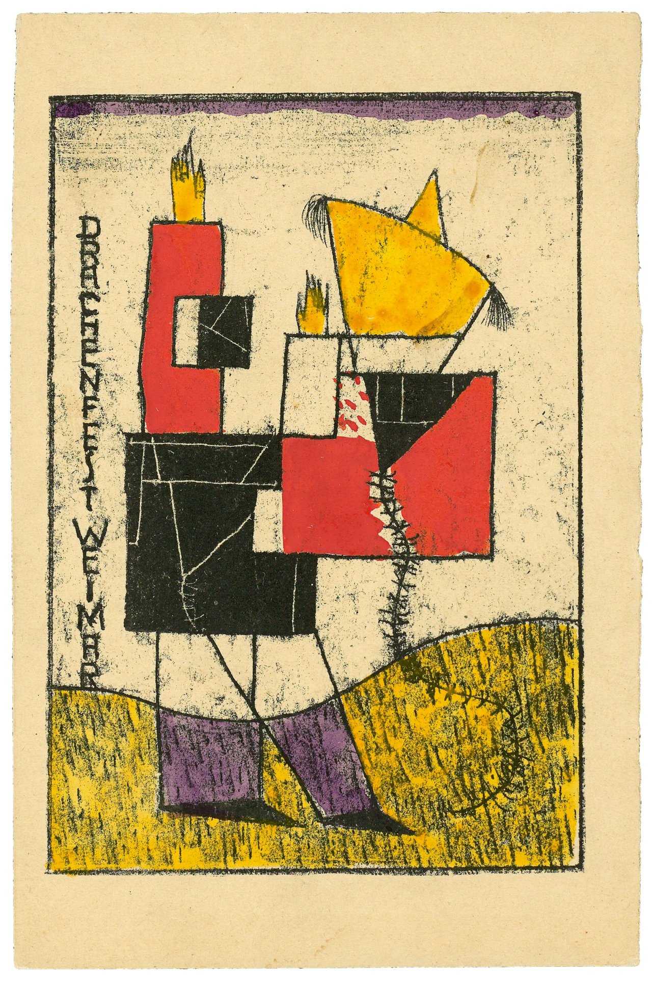Auf diesem Bild ist das folgende Kunstwerk zu sehen: Ludwig Hirschfeld-Mack. „Drachenfest Weimar“. 1921.