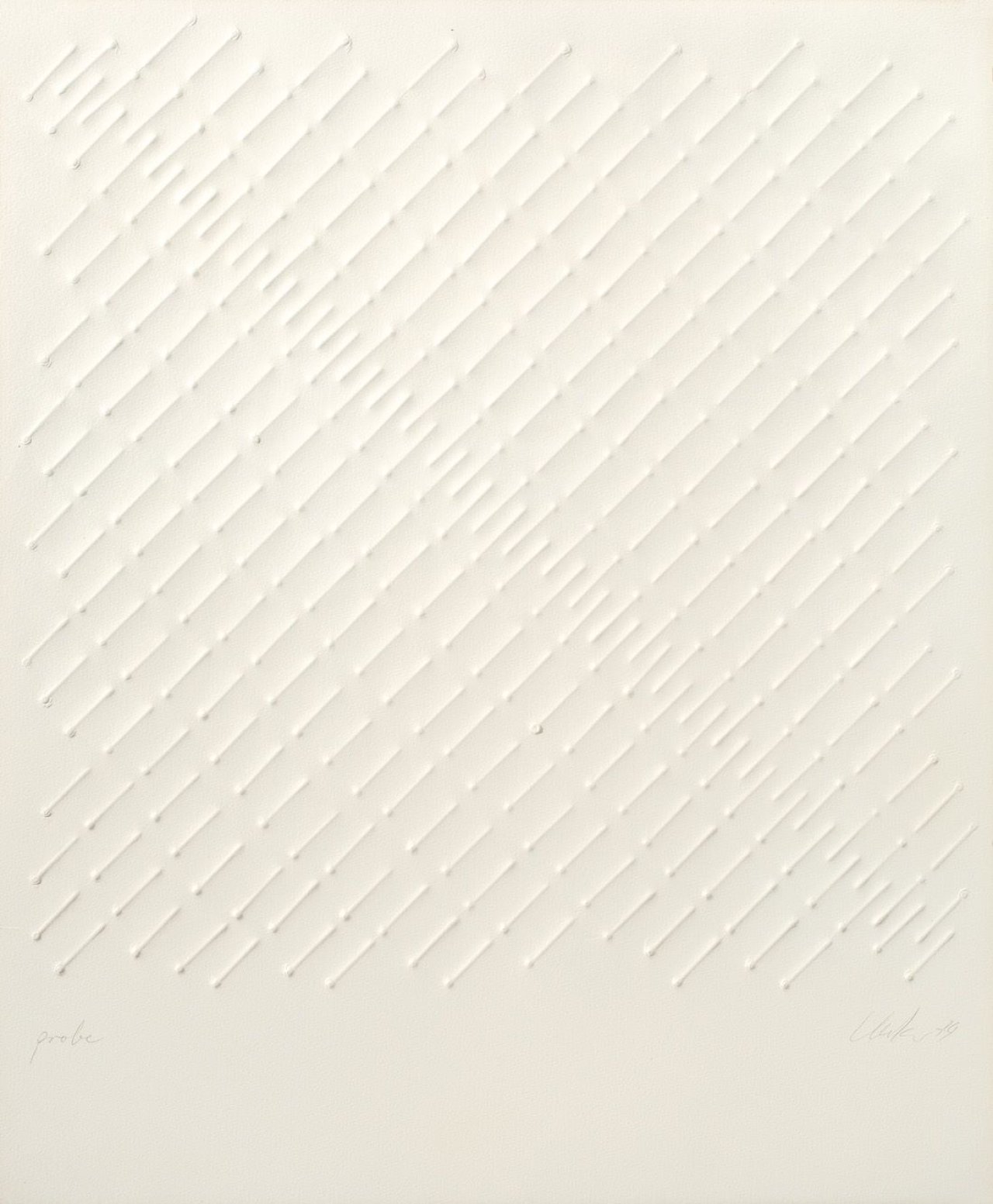 Auf diesem Bild ist das folgende Kunstwerk zu sehen: Günther Uecker. Ohne Titel. 1974.