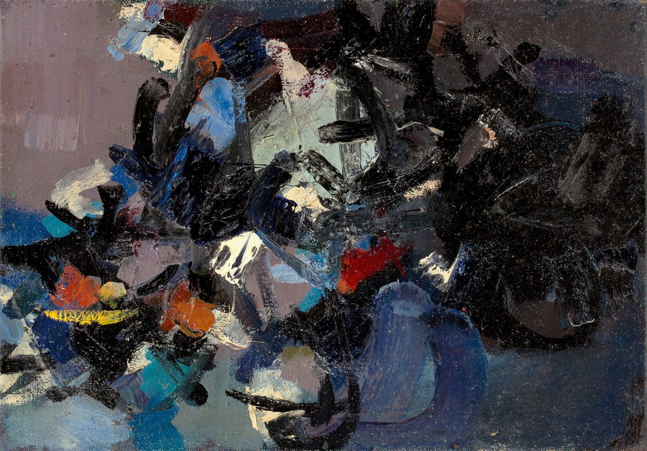 Auf diesem Bild ist das folgende Kunstwerk zu sehen: Jean Miotte. Ohne Titel. Um 1954/56.