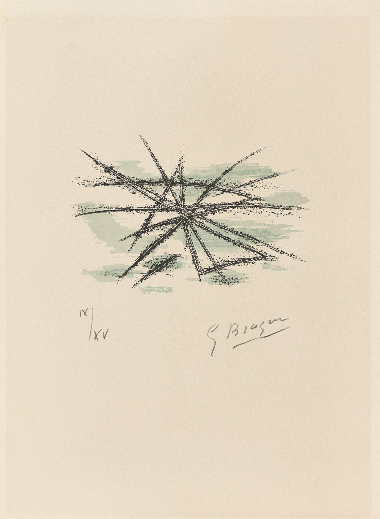 This picture shows the following artwork: Georges Braque. ”L'étang”. 1963.