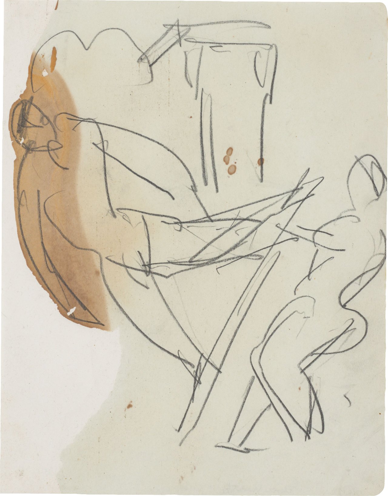 Auf diesem Bild ist das folgende Kunstwerk zu sehen: Ernst Ludwig Kirchner. „Akrobaten“. 1910.