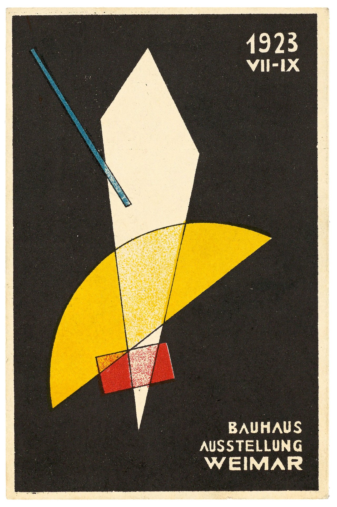 Auf diesem Bild ist das folgende Kunstwerk zu sehen: László Moholy-Nagy. „1923 VII – IX Bauhaus Ausstellung Weimar“. 1923.