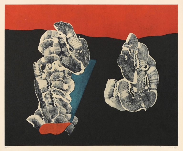 Auf diesem Bild ist das folgende Kunstwerk zu sehen: Max Ernst. „Muschelblumen“. 1960.