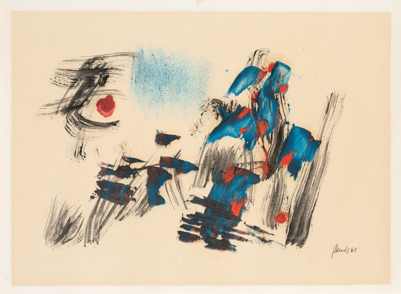 Auf diesem Bild ist das folgende Kunstwerk zu sehen: Fritz Winter. Ohne Titel. 1960.