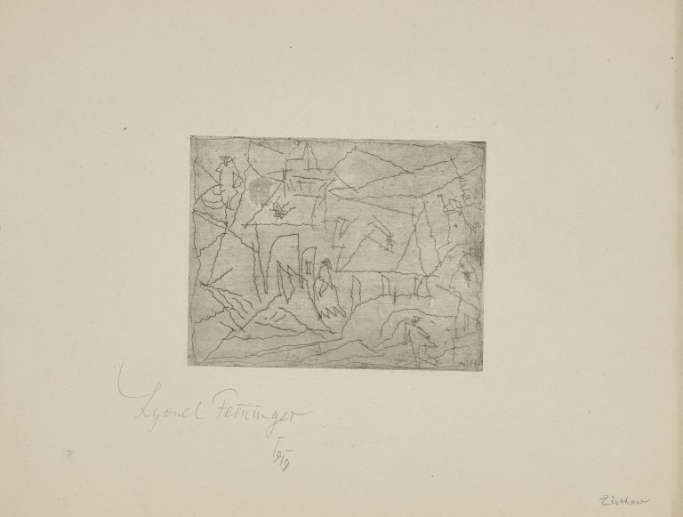 Auf diesem Bild ist das folgende Kunstwerk zu sehen: Lyonel Feininger. „Zirchow“. 1918.