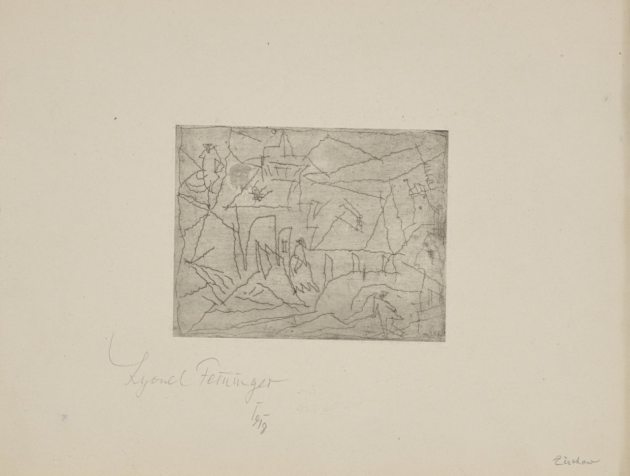 Auf diesem Bild ist das folgende Kunstwerk zu sehen: Lyonel Feininger. „Zirchow“. 1918.