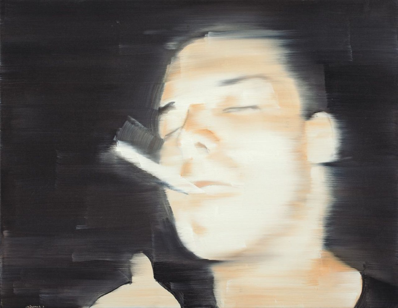 Auf diesem Bild ist das folgende Kunstwerk zu sehen: Rafał Bujnowski. O.T. (Raucher). 2004.